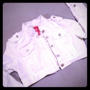 🎁White Croped Jean Jacket